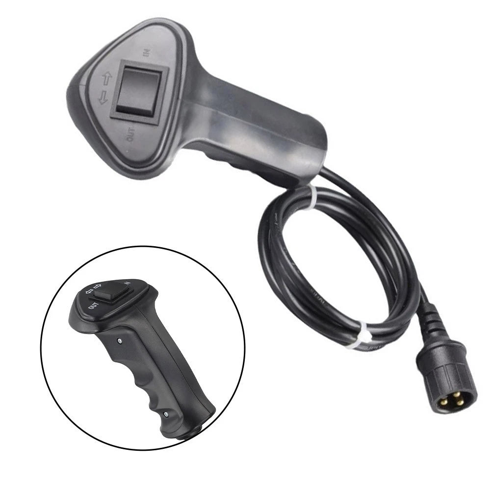 Wired 3-Pin Winch Remote Control Handle for 12V 24V 36V 48V Winch Motors