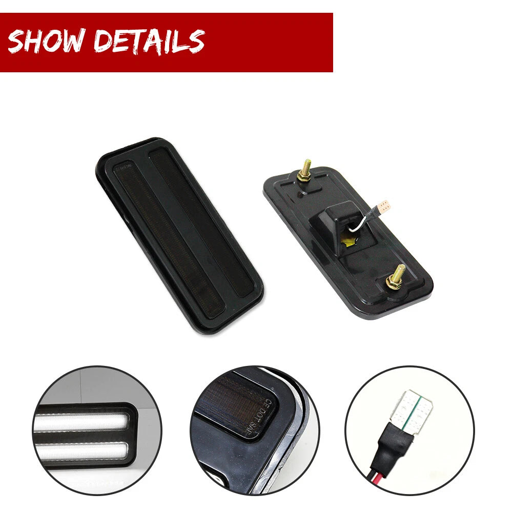 4X LED Corner Side Marker Lights for Pontiac Firebird (1970–1981)