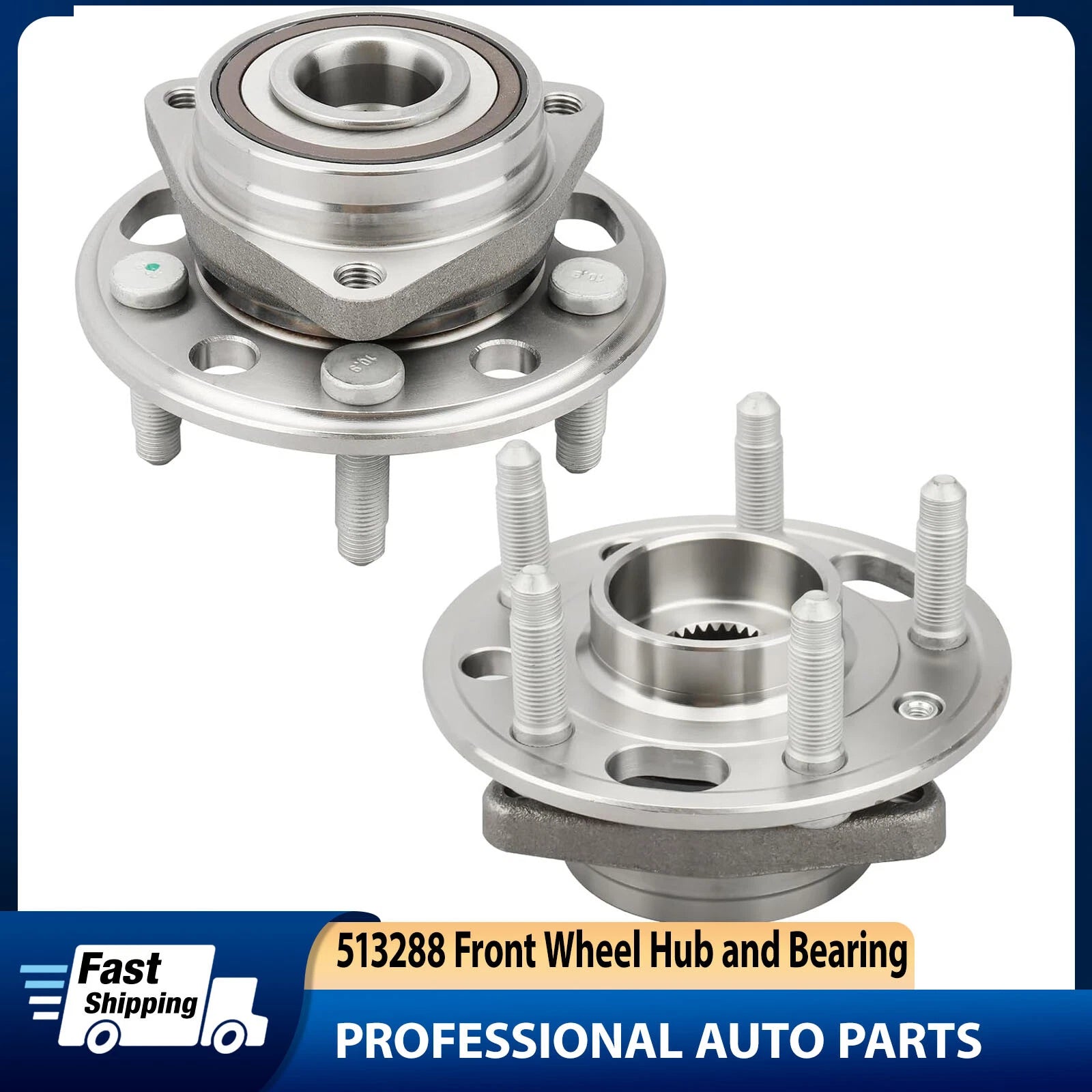 Front Wheel Bearing Hub Set for Chevrolet Equinox Buick Regal GMC Terrain (2010–2017)