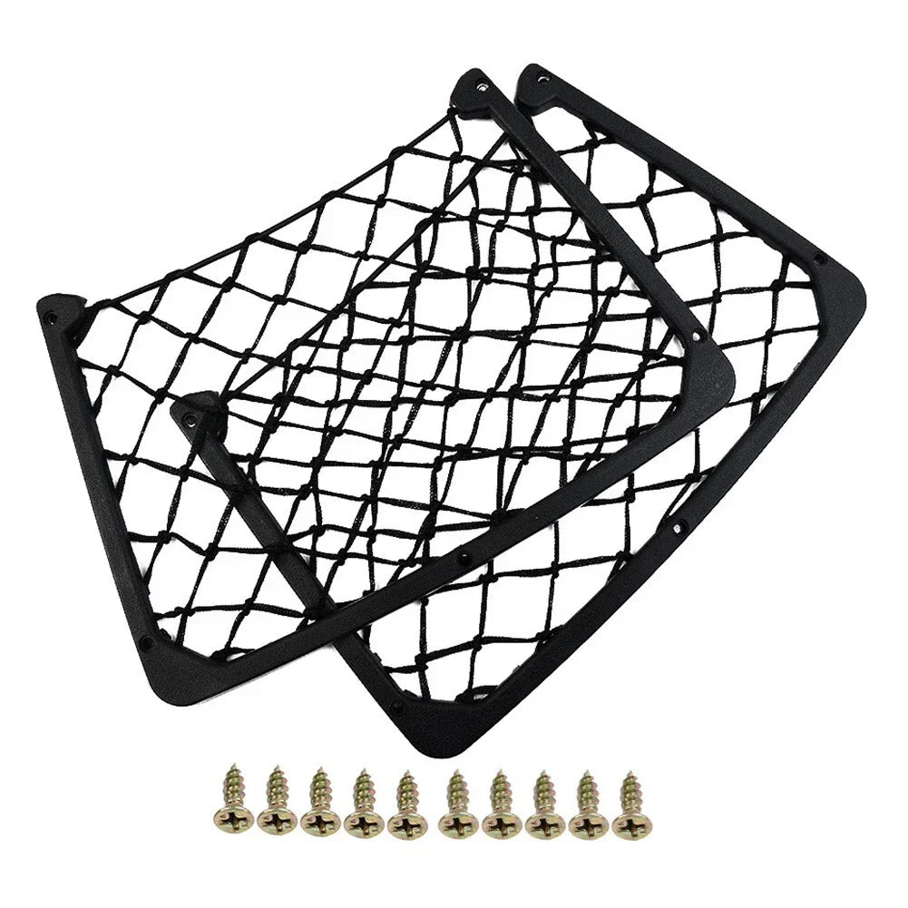 2x Car Large Storage Net Plastic Phone Magazine Holder Elastic-Mesh Bag for Car