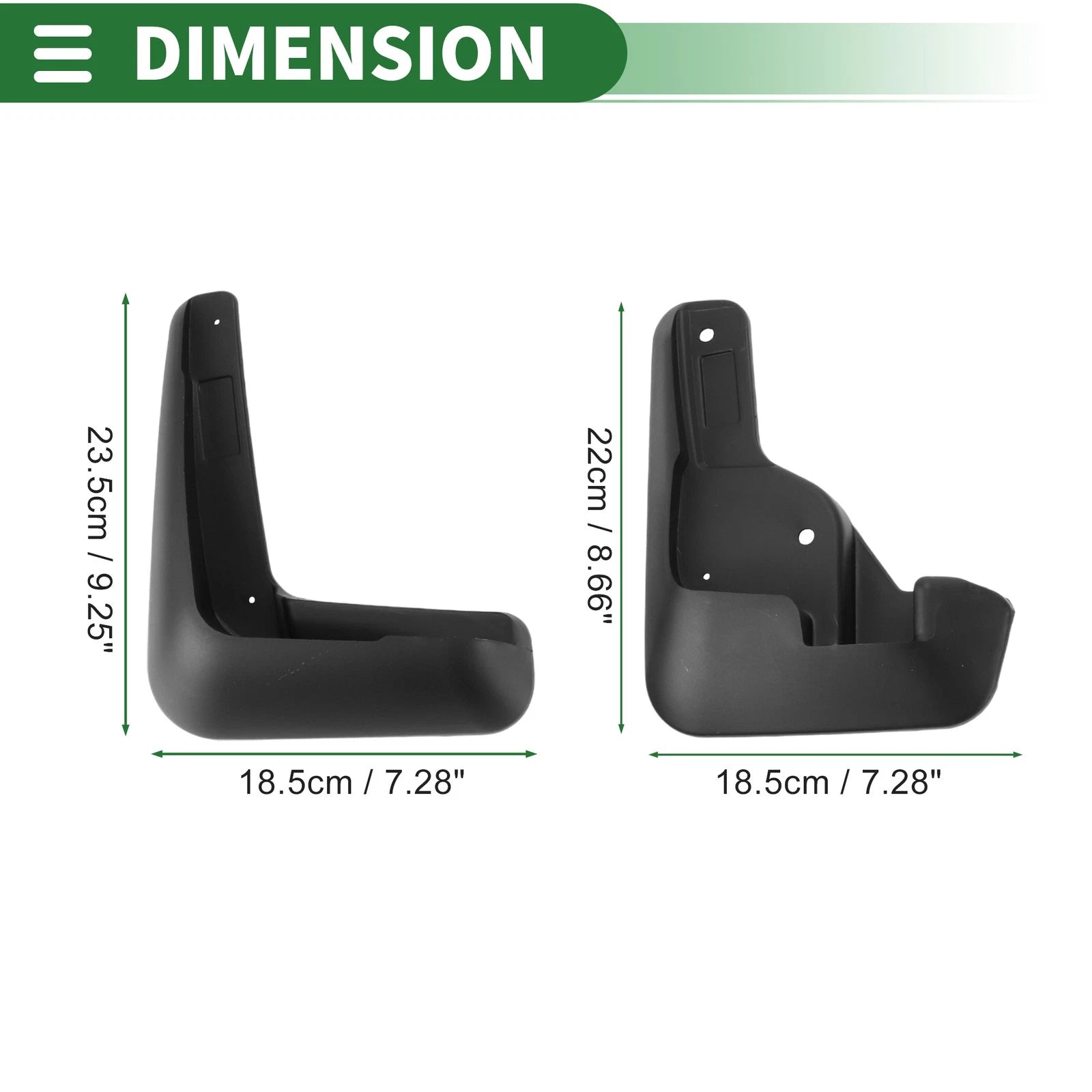 Set of 4 Mud Flaps Splash Guards for Nissan Almera (2012–2018)