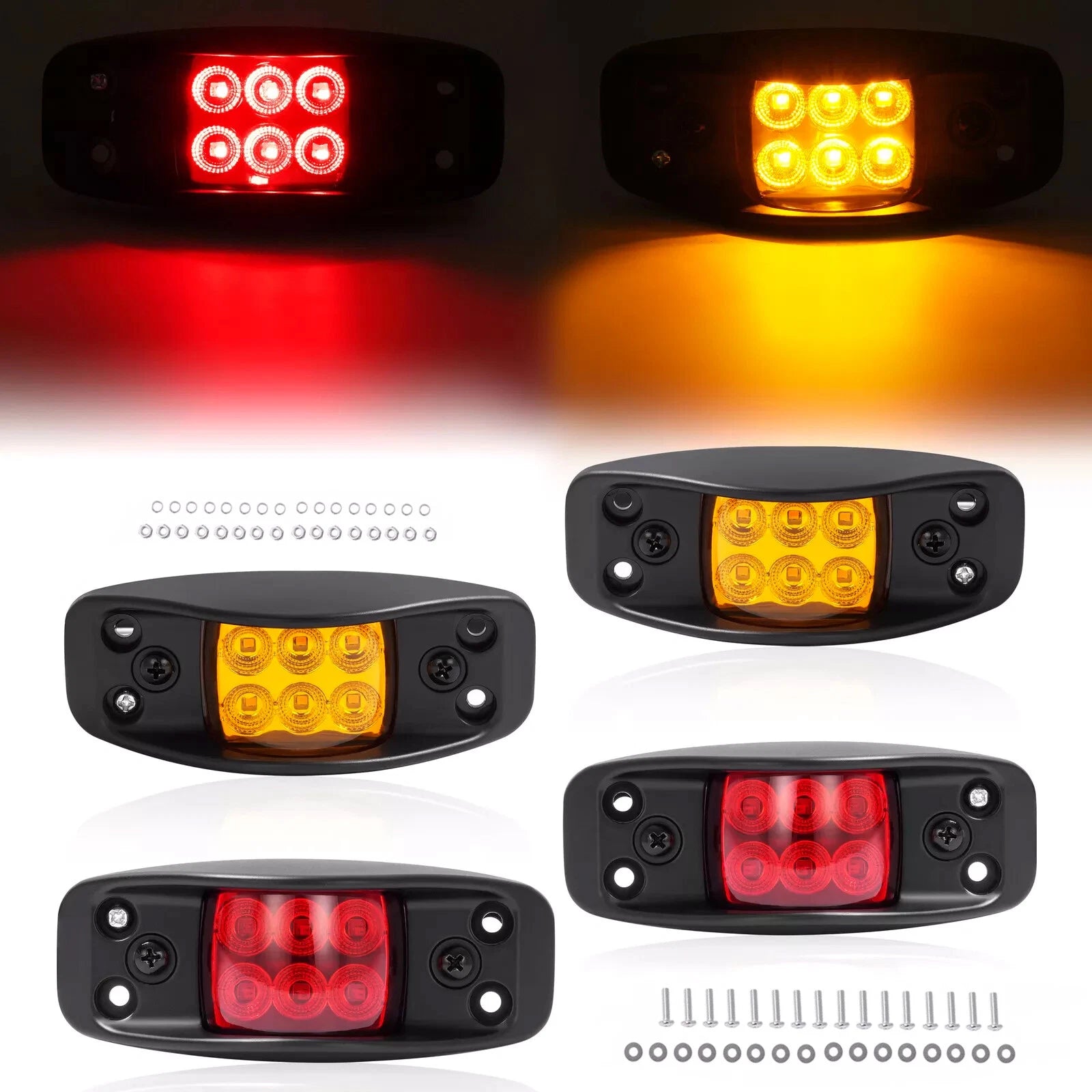 Set of 6 LED Side Marker Lights for HMMWV HUMVEE M35A2 2.5 Ton 5 Ton