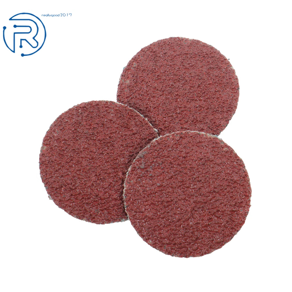 50PCS 2 Inch 36 Grit Aluminum Oxide Roll Lock Discs for Die Grinder