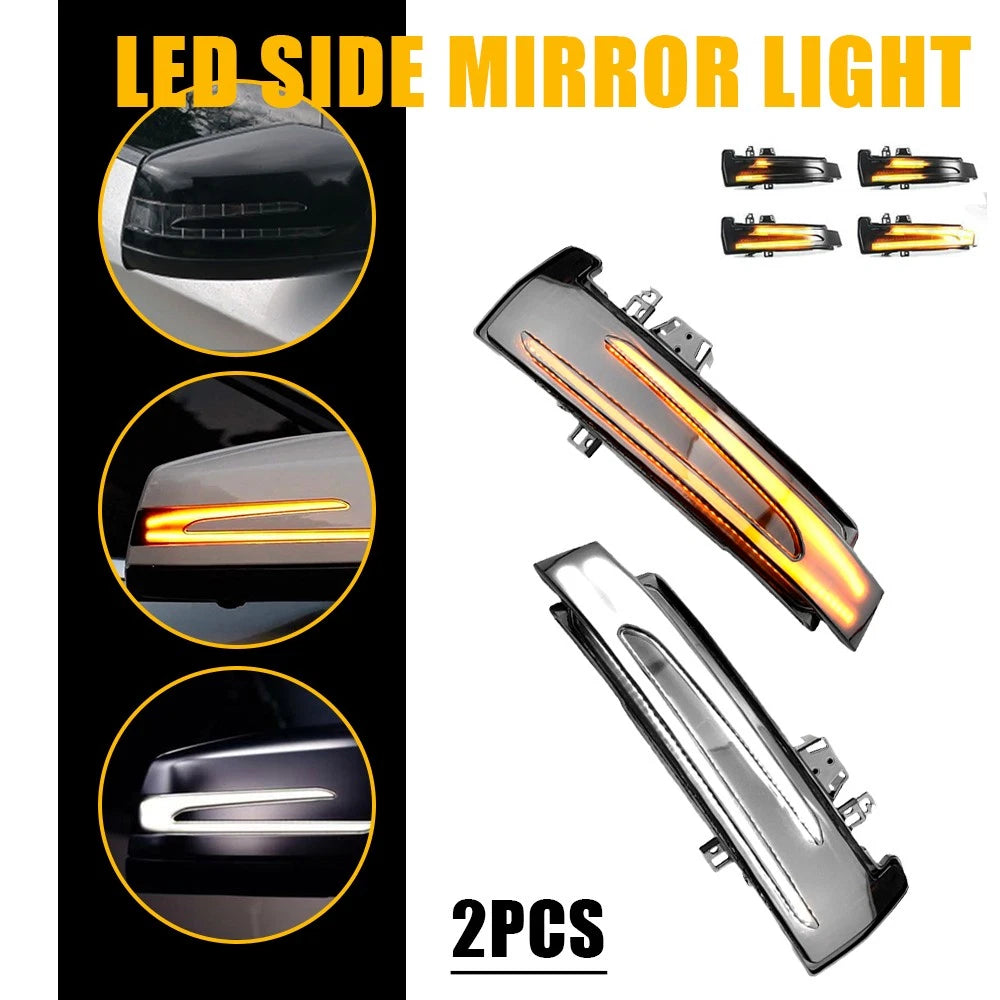 LED Sequential Signal Side Mirror Light for Benz C E S CLA CLS Class (2010–2023)