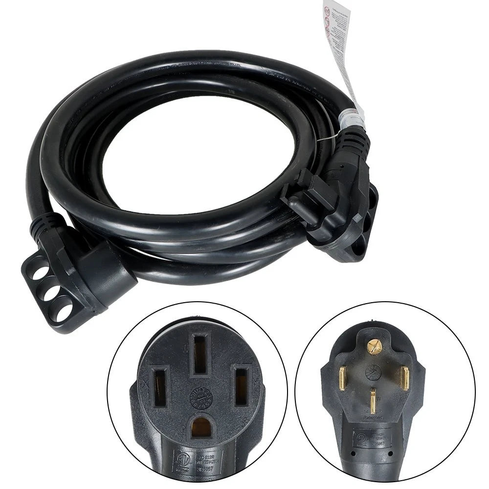 50 Amp RV Extension Power Cord for Trailer Camper (15FT, Rain Proof)