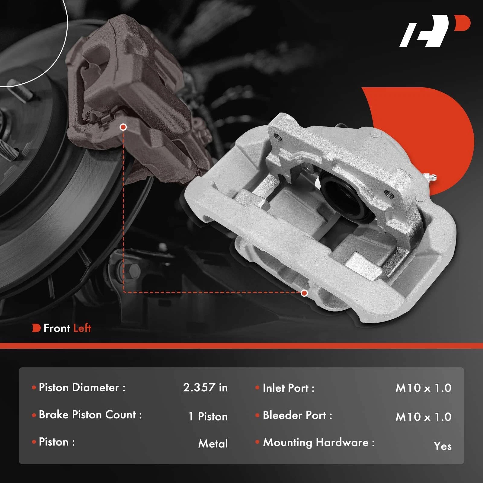 Front Driver Side Brake Caliper for BMW 535i 545i 745i (2008–2010)