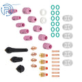 49Pack TIG Welding Torch Stubby Gas Lens Pyrex Cup Kit for WP-17/18/26