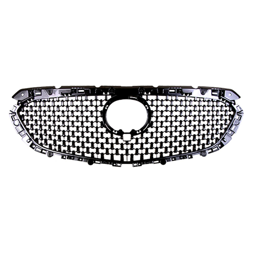 Replacement Black Painted Front Grille w/Emblem Hole for 2018-2020 Mazda Mazda 6