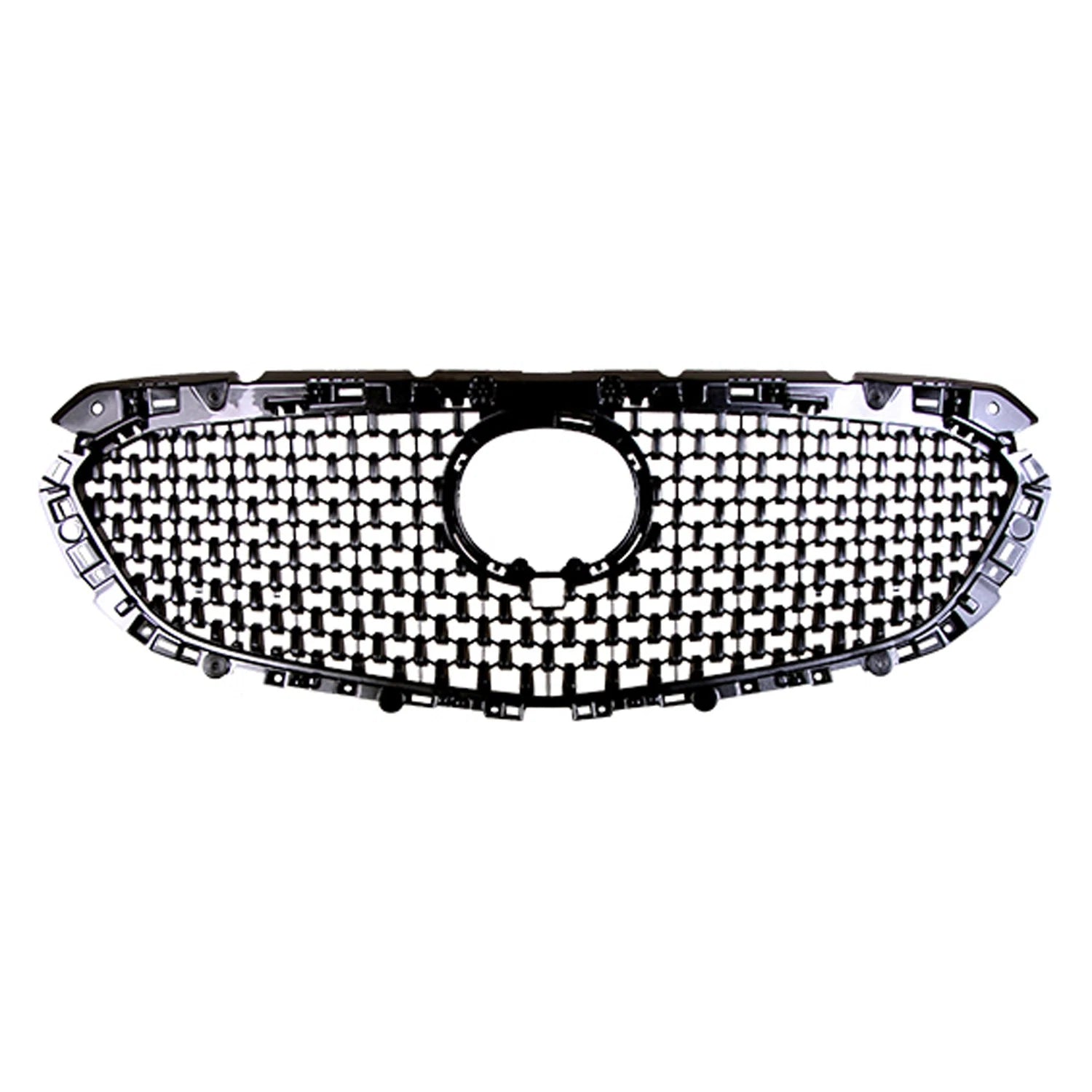 Replacement Black Painted Front Grille w/Emblem Hole for 2018-2020 Mazda Mazda 6