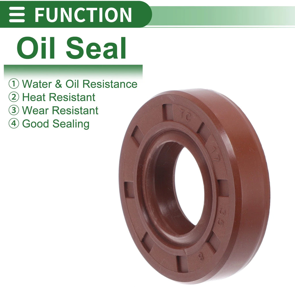 Set of 5 Oil Seal Rotary Shaft Seal FKM Rubber 17x35x8mm