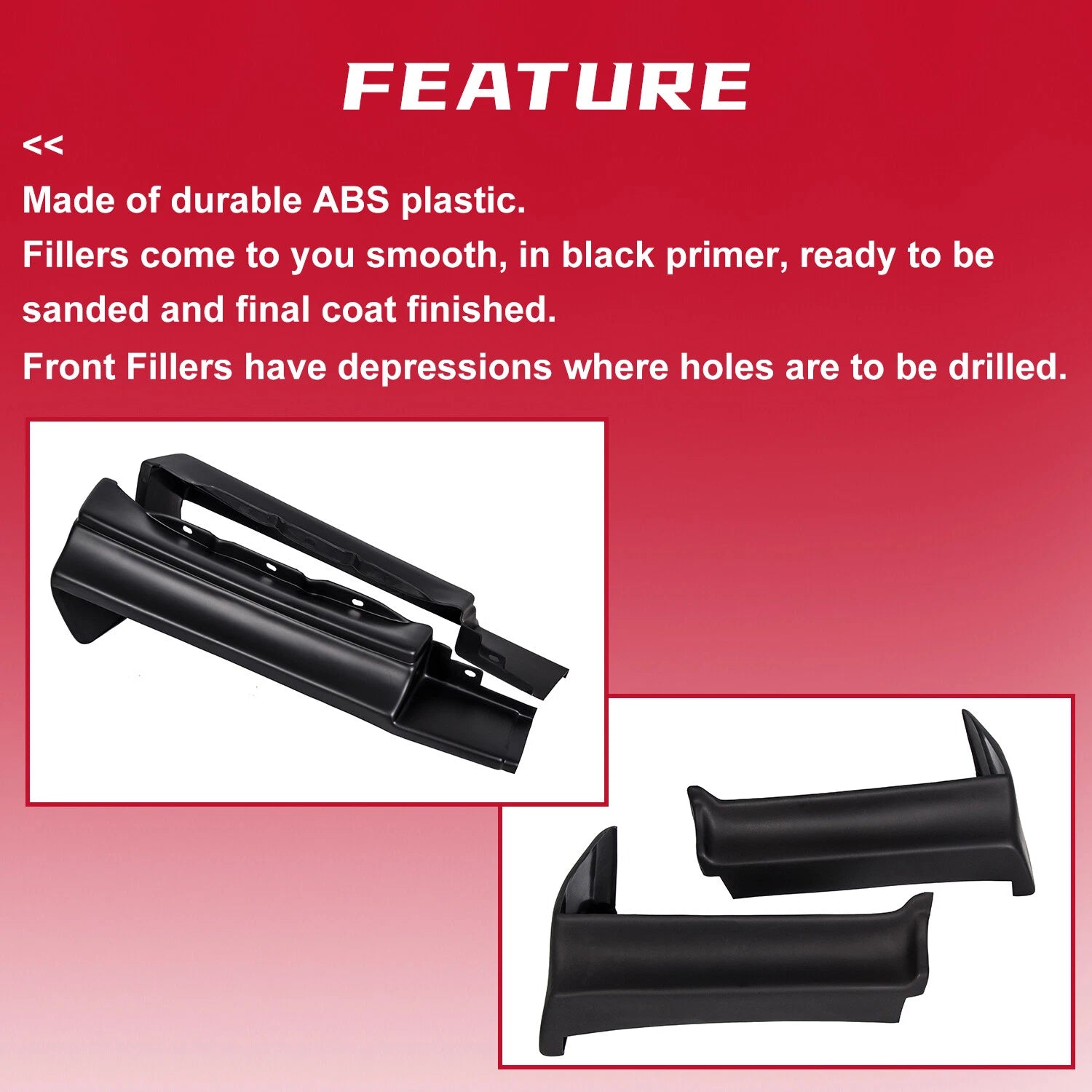 Set of 4 Bumper Fillers for Buick Grand National T-Type Regal (1981–1987)