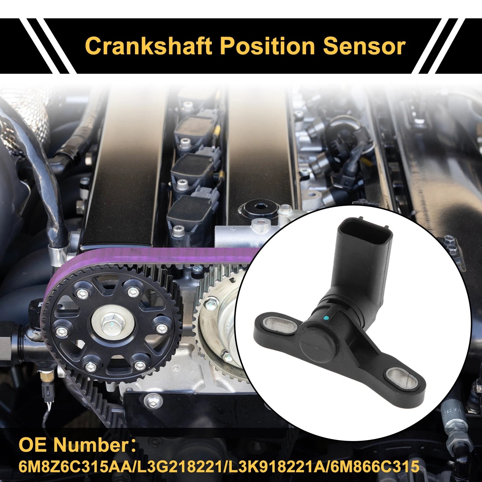 1 Pc Crankshaft Position Sensor No.6M8Z6C315AA for Mazda 6 GG (2002–2007)