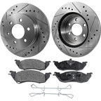 Brake Disc and Pad Kit for Dodge Dakota (1997–1998) Cross-drilled