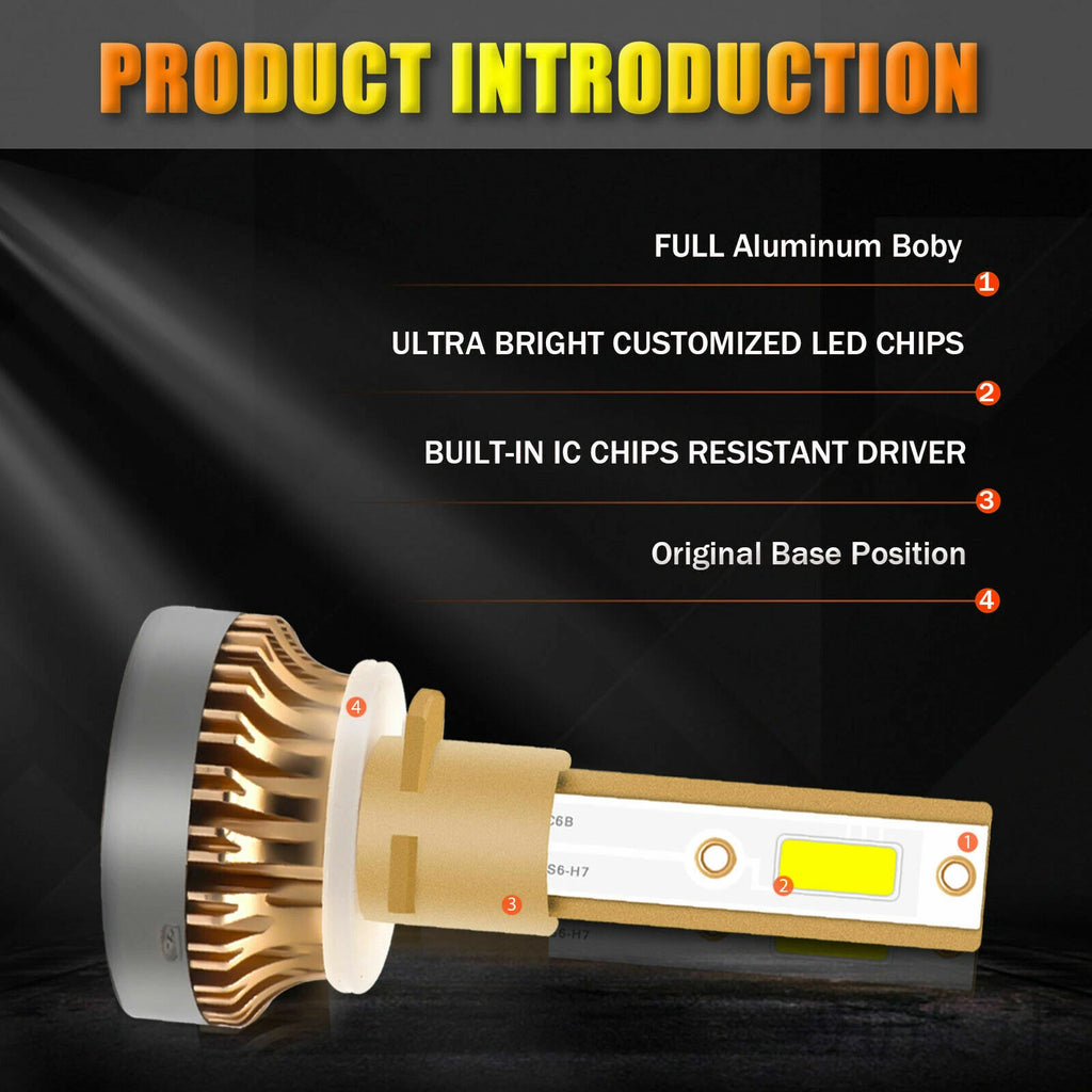 LED Fog Driving Light Bulb Conversion Kit for 880/881/899 (Golden Yellow) (2006-2007)