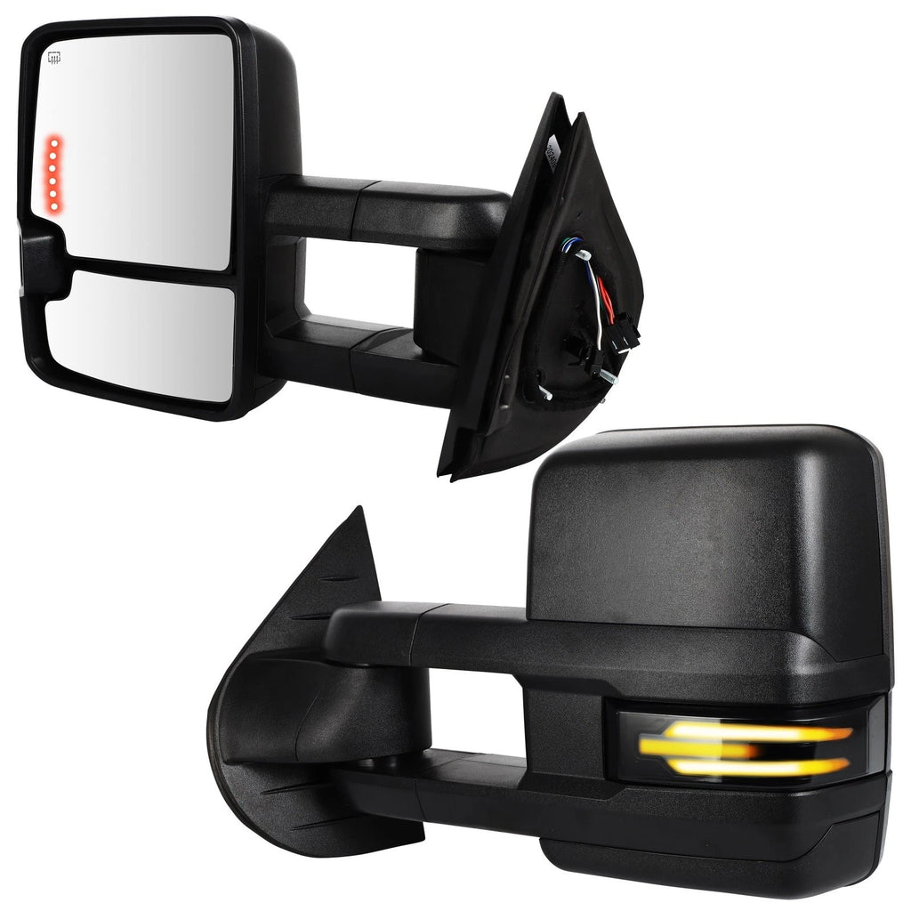 Power Heated Signal Tow Mirrors for Chevy Silverado GMC Sierra (2007–2013)
