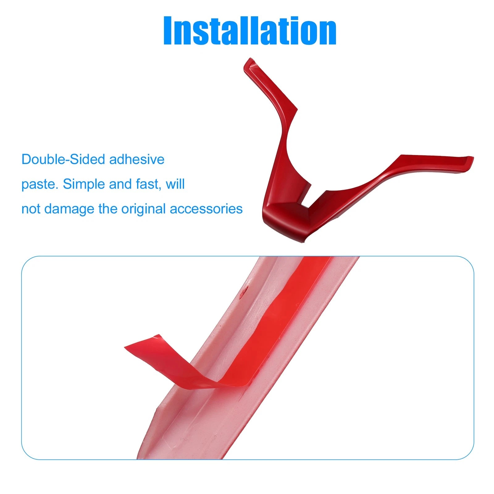 Red ABS Plastic Steering Wheel Cover Trim for Chevrolet Cruze (2010–2015)