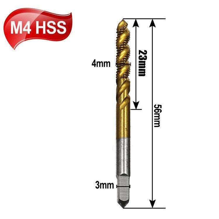 1Pcs HSS Spiral Tap Drill Metric Thread Tap