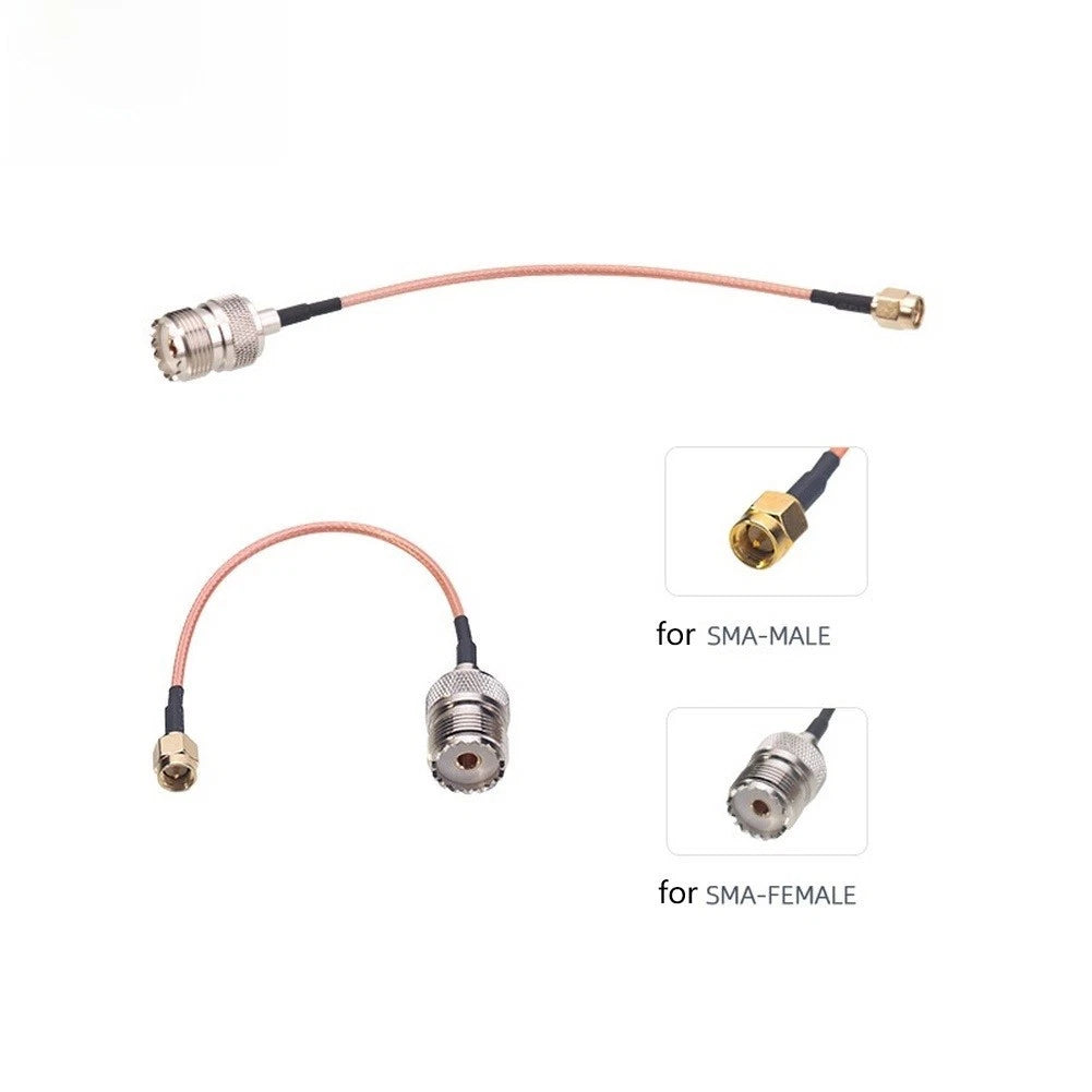 15CM SMA Male to UHF Female RG316 Cable with PTFE Insulator