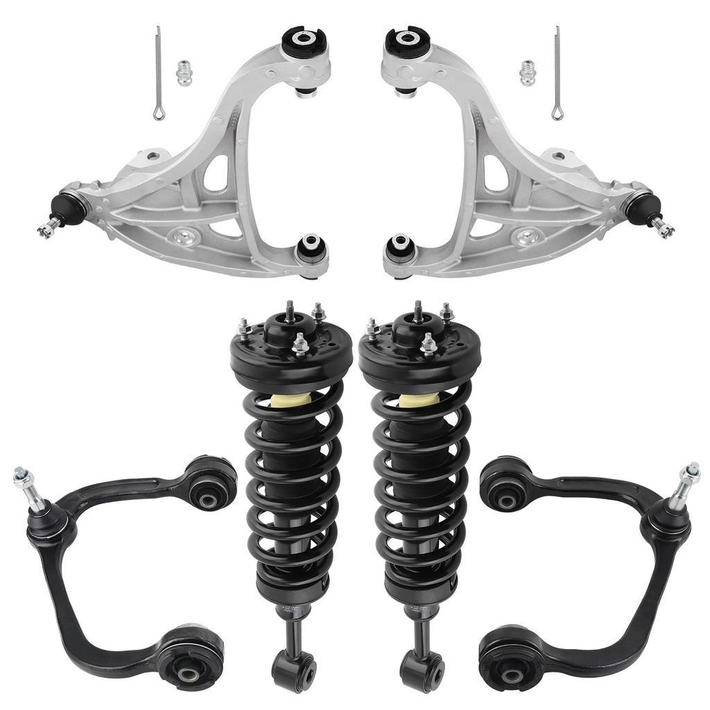 Set of 6 Front Struts Control Arms for Lincoln Mark LT (2006–2008) Ford F-150 (2005–2008)