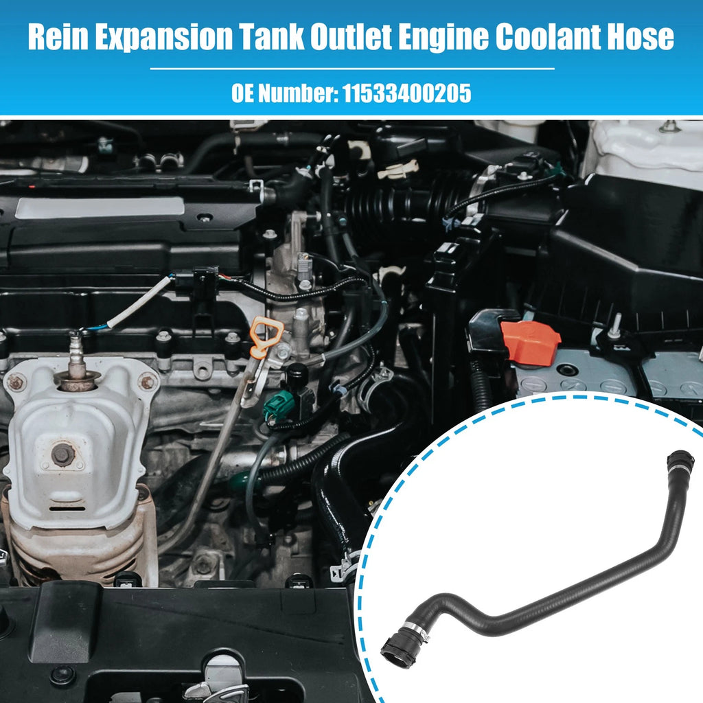 Expansion Tank Outlet Engine Coolant Hose for BMW X3 (2004–2010) No.11533400205