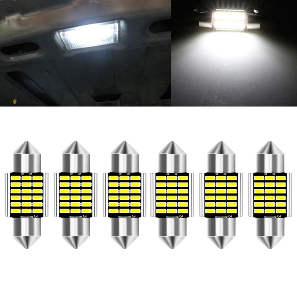 Pack of 6 DE3175 3014 LED Bulbs for Automotive Applications