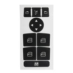 Black Window Switch Button Sticker Decal for Mercedes Benz (2007–2014)