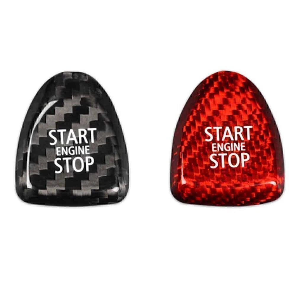 Black Carbon Fiber Trim Keyless Start Button Cover for BMW Mini Cooper (F56, F57)