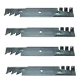 Set of 4 Heavy Duty Toothed Mulching Blades for John Deere (Replaces AM104489)
