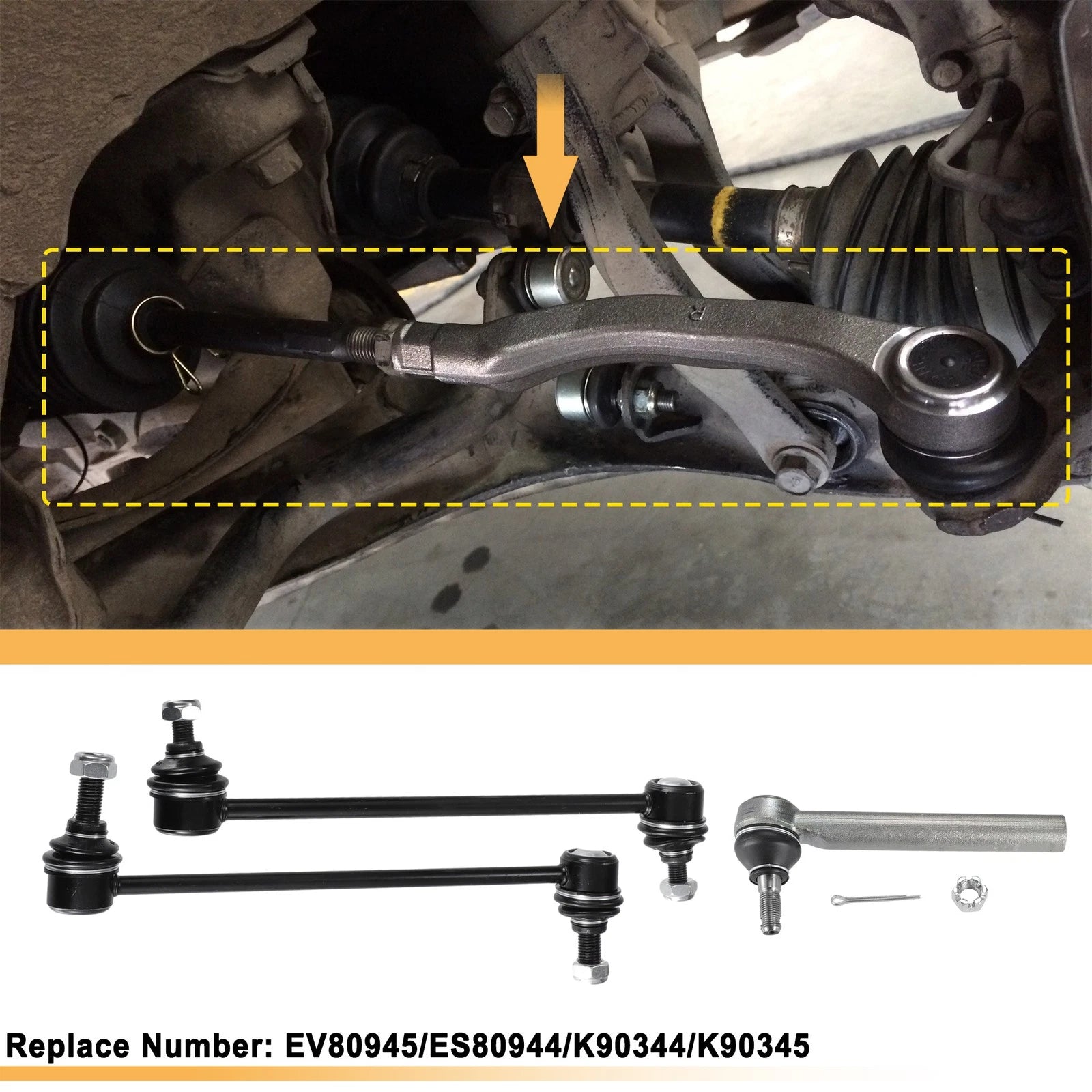 10 Pcs Front Tie Rod End Sway Bar Link for Toyota Lexus RX330 (2004–2006)