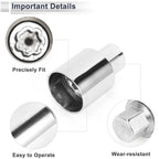 Wheel Lock Lugnut Antitheft Key Socket for Jeep Compass (2007–2023)