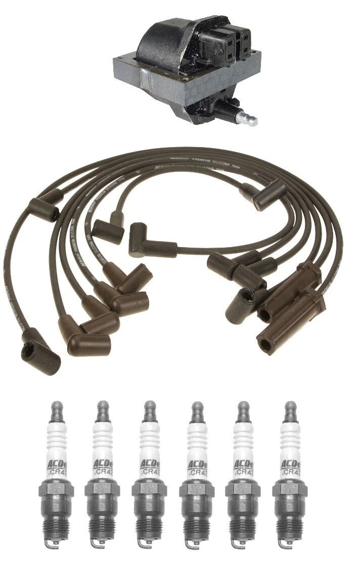 Ignition Wires & Spark Plugs Kit for GMC Jimmy Bravada V6 4.3 (1995–2001)