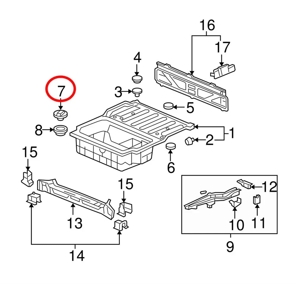 Rear Body Floor Plug for Honda Ridgeline (2006-2024)