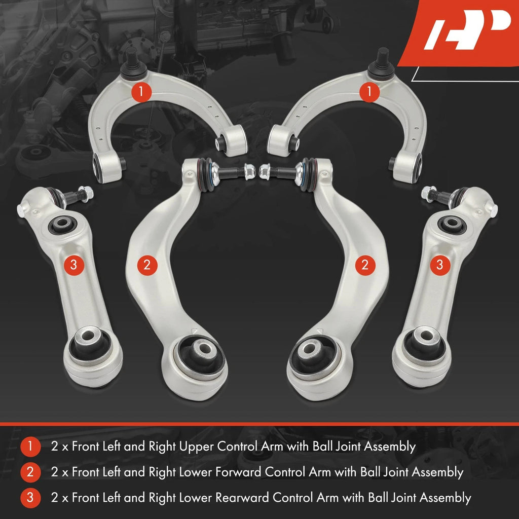 6X Control Arm and Ball Joint Kit for BMW F10 528i (2011–2017)