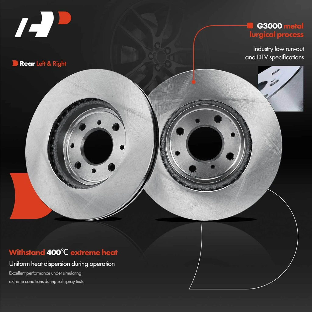 Front Disc Brake Rotors & Ceramic Pads for Honda Fit (2015-2020)