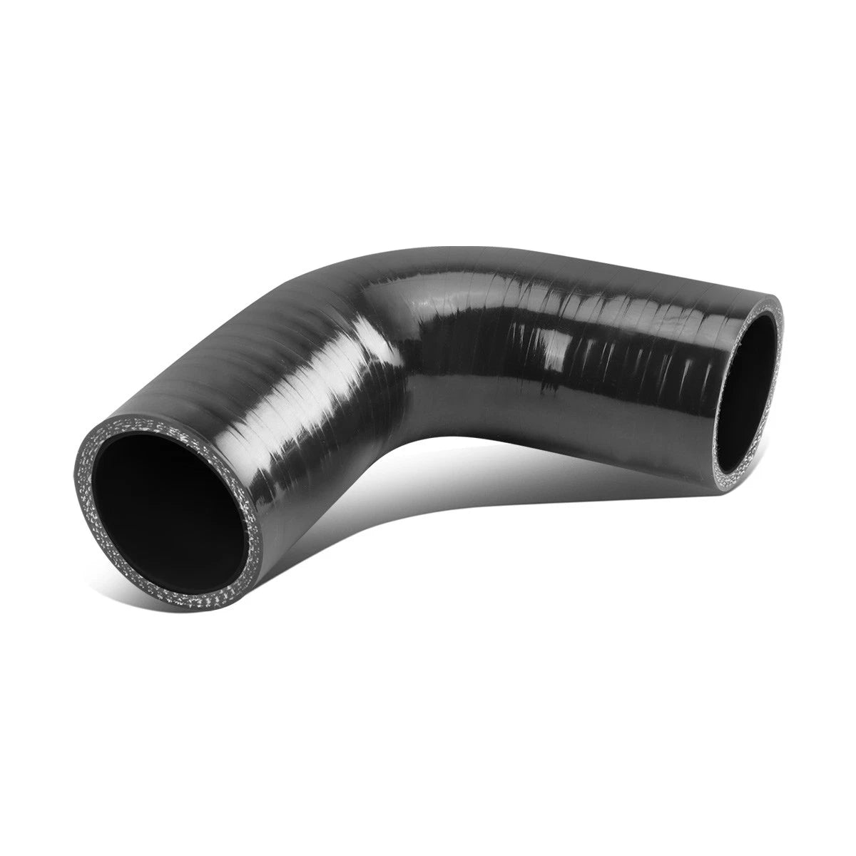 1.5" 3-Ply Silicone Coupler Elbow for Turbo/Intercooler (90°) - Black