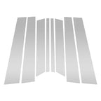 Set of 8 Door Pillar Window Trim for Ford Territory (2023–2024) Silver Tone