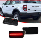 2X Smoked Red LED Rear Bumper Side Marker Lights for Ford Bronco Sport (2021–2023)