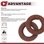 2X Oil Seal Rotary Shaft Seal for Various Models (35x62x7mm) FKM Rubber