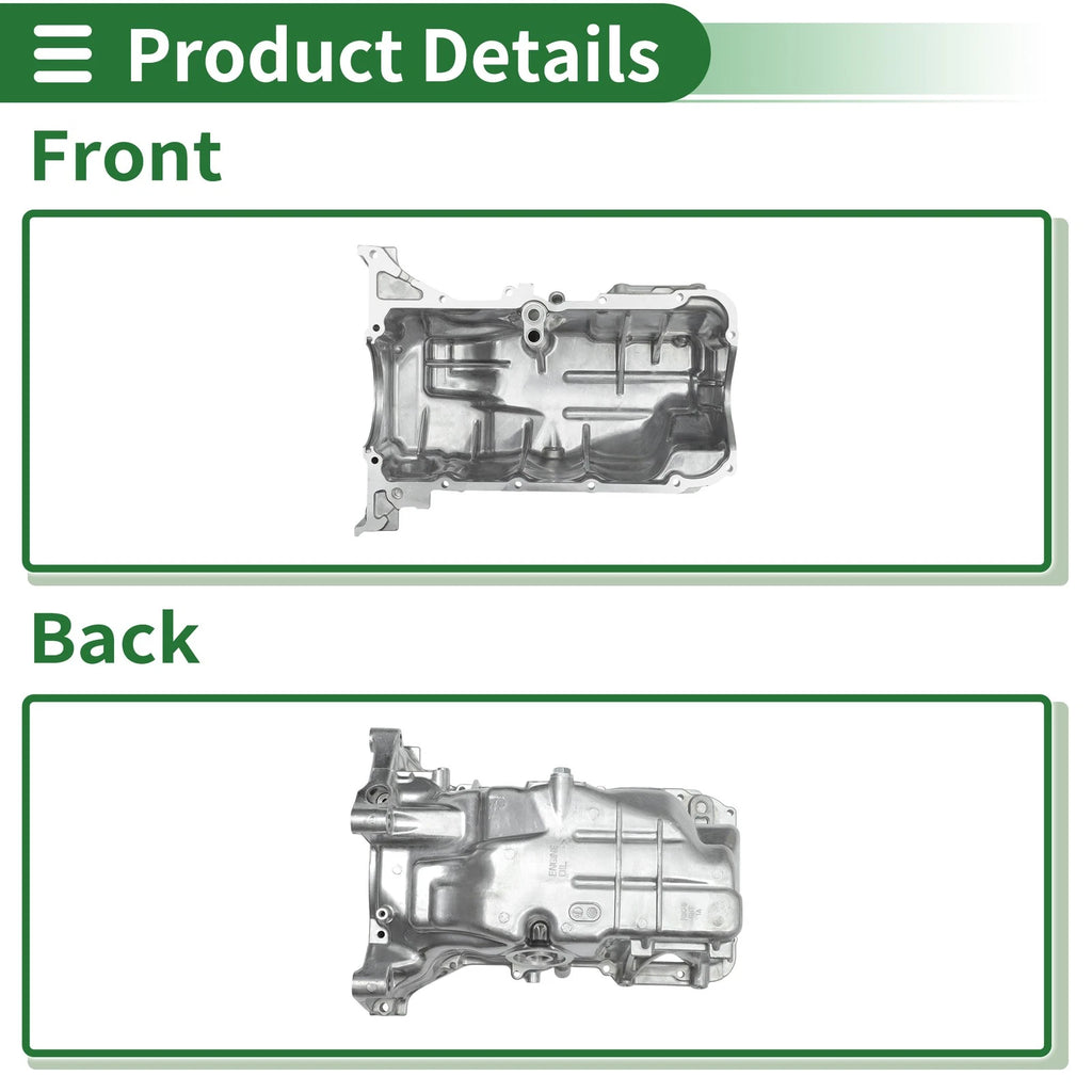 1 Pcs Engine Oil Pan No.11200RB0900 for Honda Fit Base (2009–2013) Aluminum