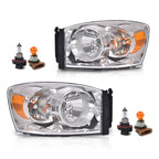 Set of 2 Headlights for Dodge Ram 1500 2500 3500 (2006–2008)