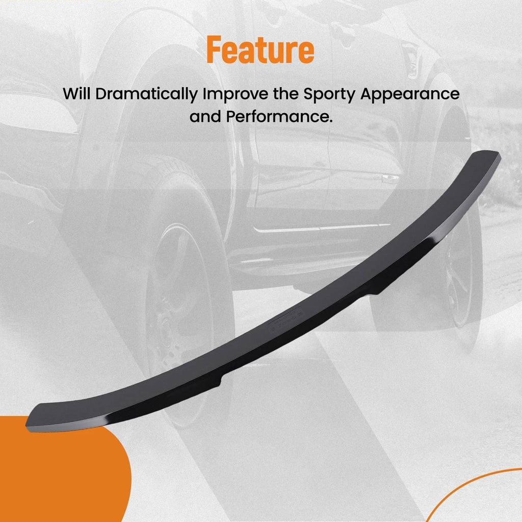 Rear Trunk Window Spoiler for Honda Civic Sedan (2016–2021) Black ABS Sport