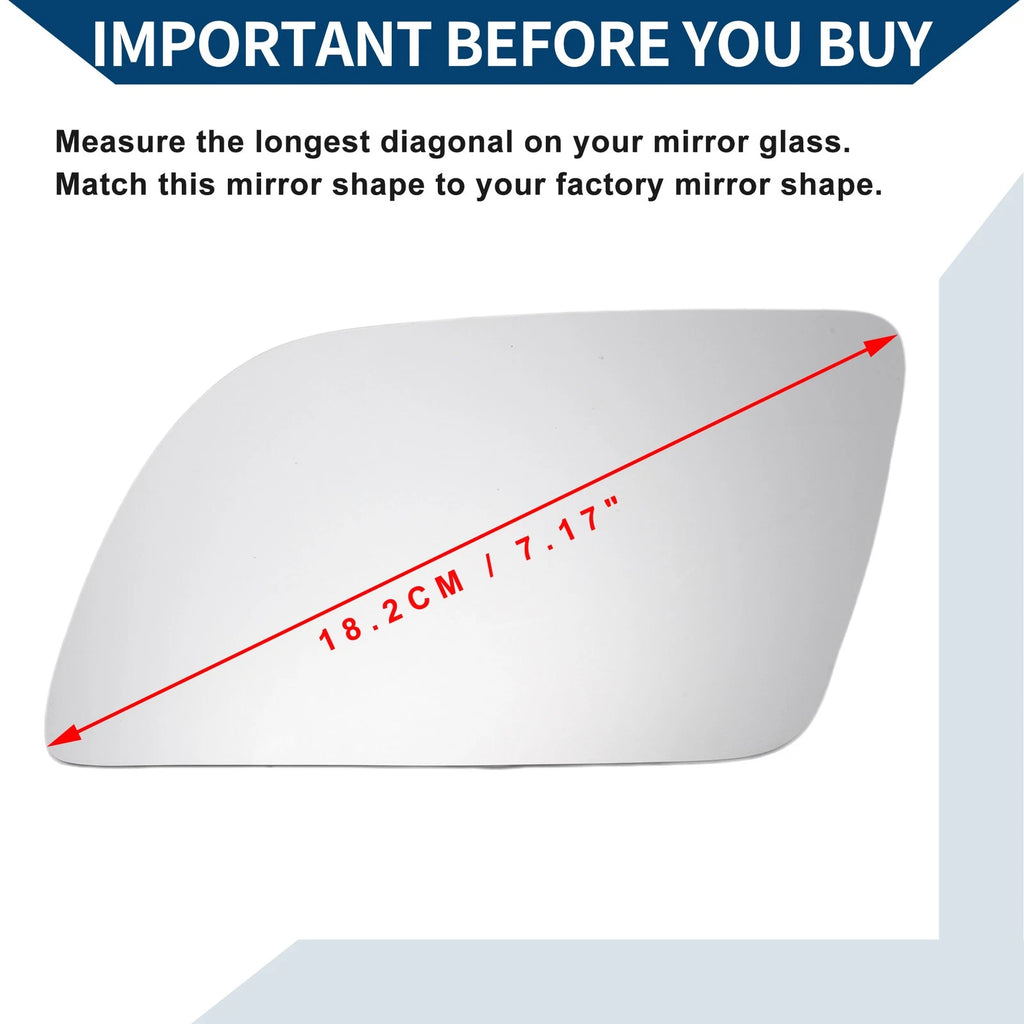 Heated Left Side Mirror Glass for Volkswagen Polo (2001–2005)