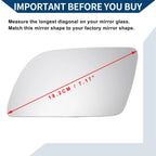 Heated Left Side Mirror Glass for Volkswagen Polo (2001–2005)