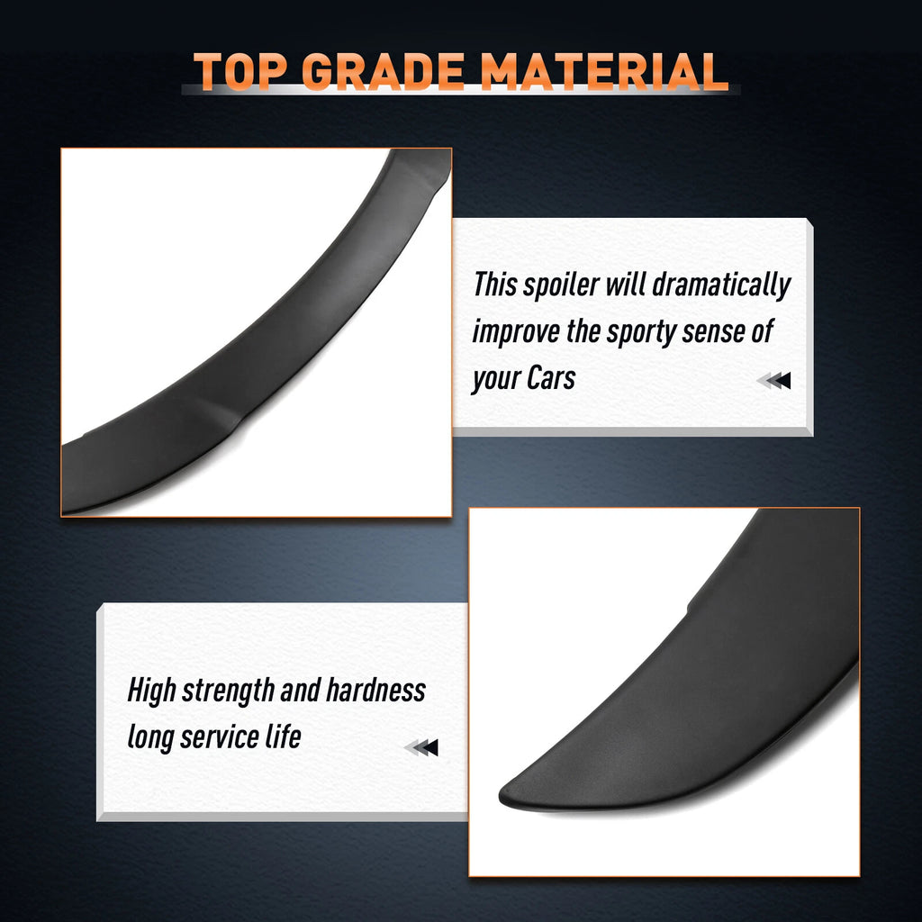 Matte Black Wing Spoiler for Dodge Charger Sedan (2011-2021)