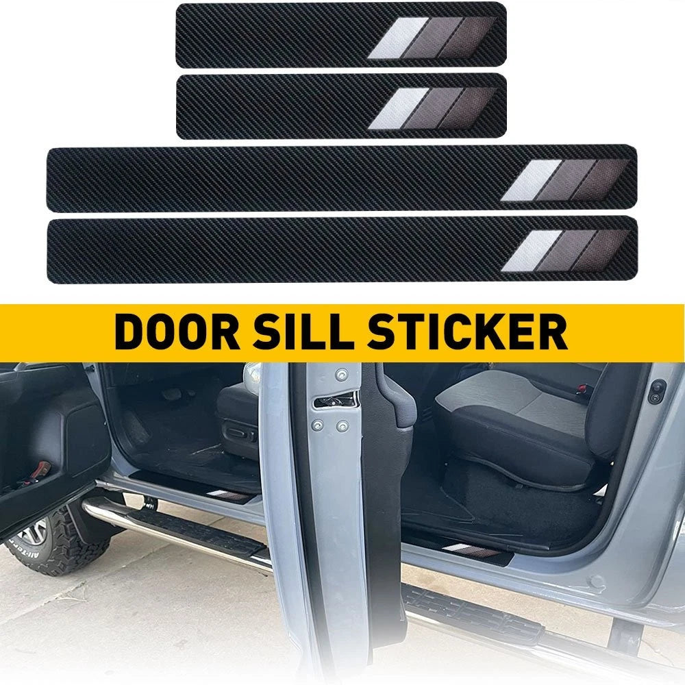 4Pcs Red Carbon Fibre Anti Scratch Door Sticker for Toyota Camry