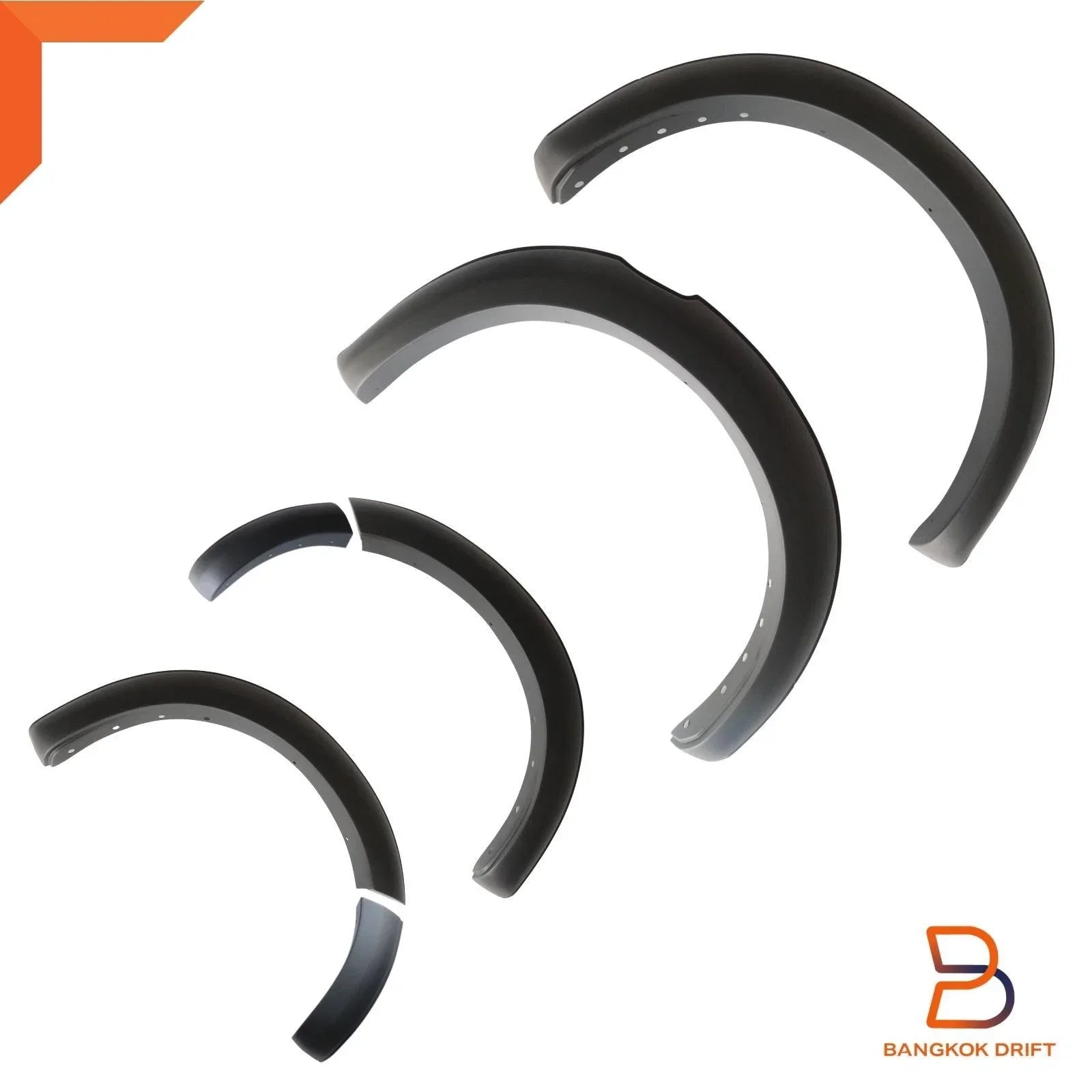 Smooth Matte Black Fender Flare Arch for Ford Ranger Wildtrak (2022-2023)