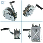 Hand Winch for Boat (1500lbs, Two-Way Adjustable, 10m Cable)