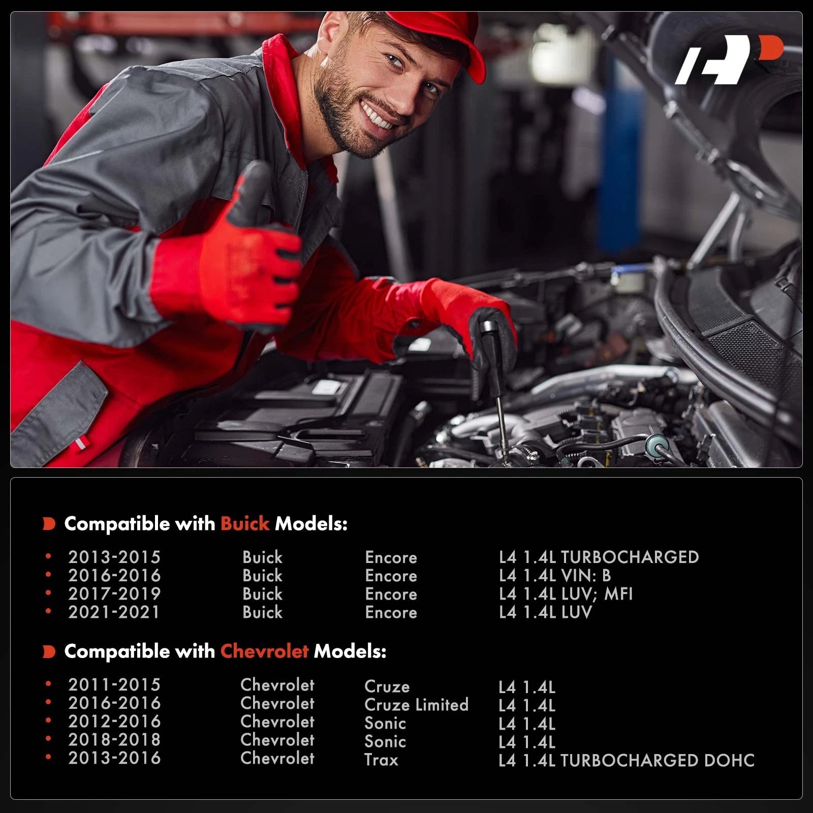Set of 4 Fuel Injectors for Chevy Cruze (2011–2015) Sonic (2012–2020) Buick Encore (2013–2021)