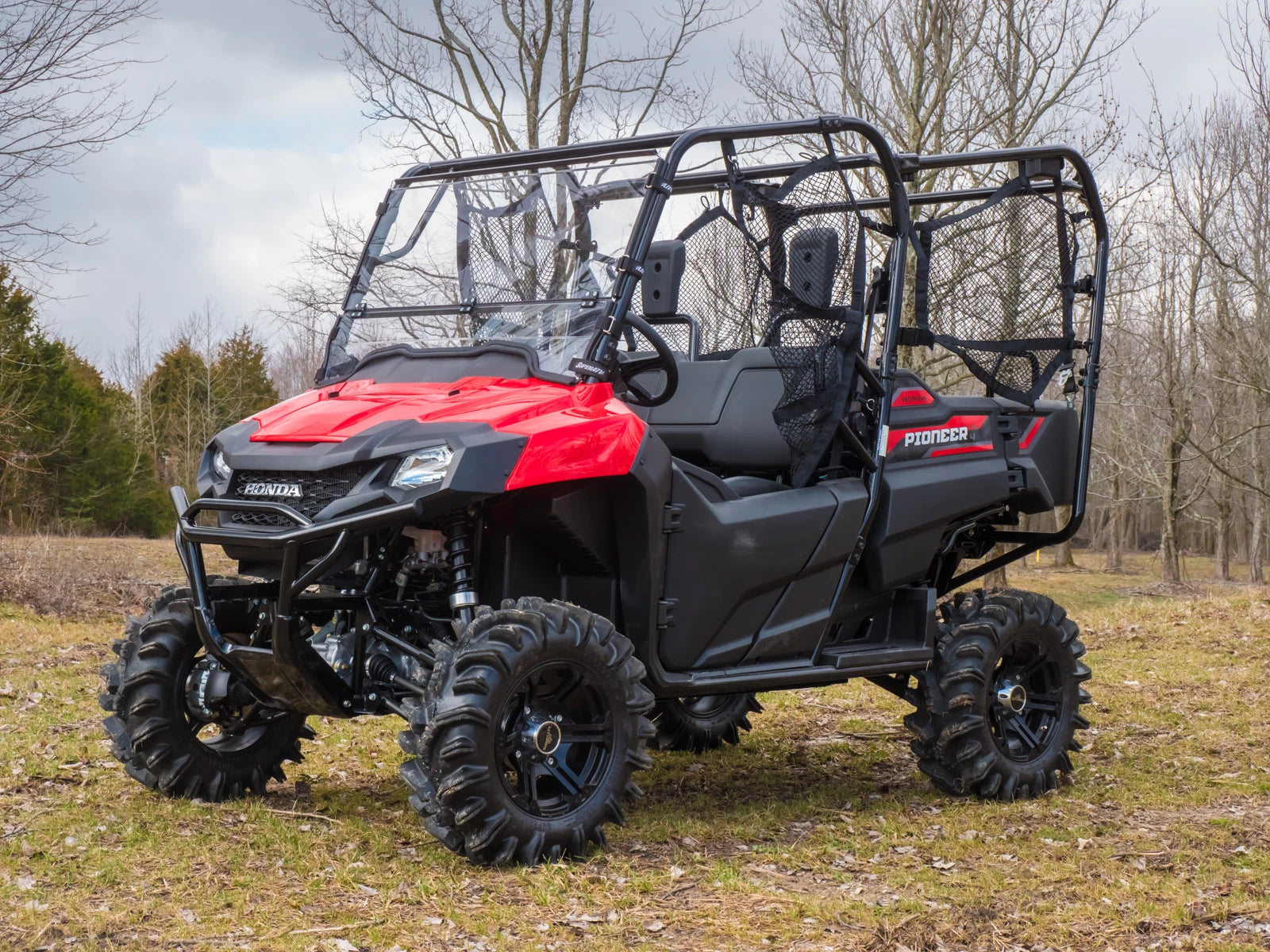 Scratch Resistant Flip Down Windshield for Honda Pioneer 700 (2014–2023)