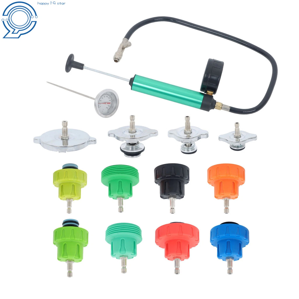 14Pcs Coolant Radiator Pressure Tester for Cooling System 